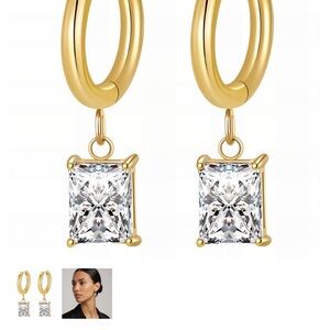 Elegant Gold and Silver Hoop Earrings